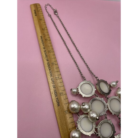Faux Pearl Statement Necklace Bubble Necklace Glam - Picture 7 of 7